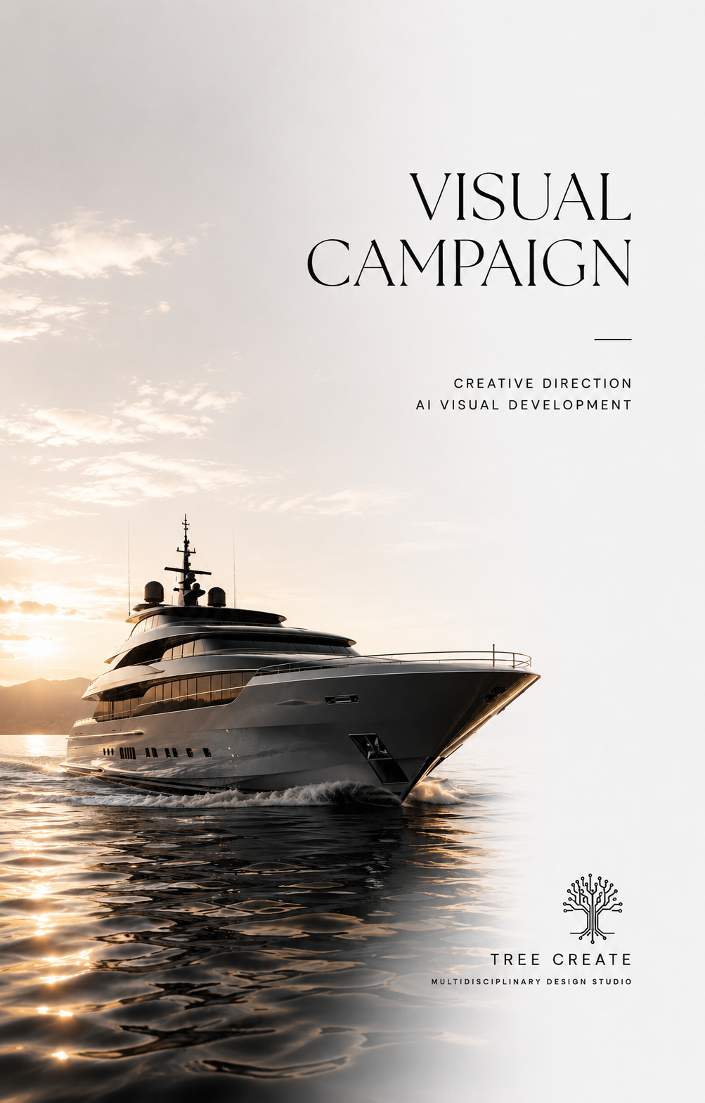 Cinematic yacht campaign visual